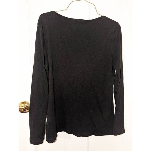 Karen Scott Cotton Festive Catwalk Top Christmas Cat Shirt Medium - Picture 5 of 5